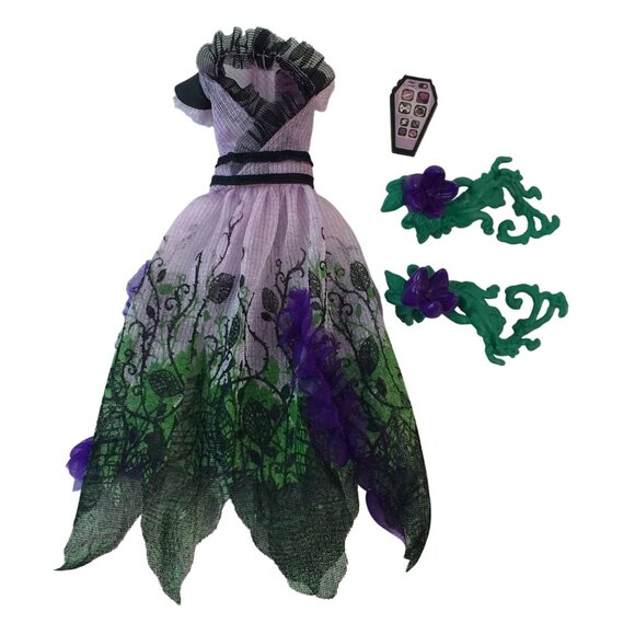 Monster High Amanita Nightshade Gloom & Bloom Dress Leg Cuffs Coffin Phone - Picture 1 of 7